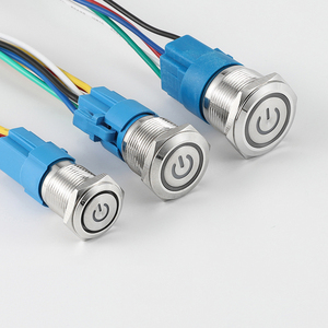 16mm IP65 방수 황동 니켈 자동 잠금 링 <span class=keywords><strong>LED</strong></span> 및 전원 조명 금속 푸시 버튼 스위치 - Product Image 5