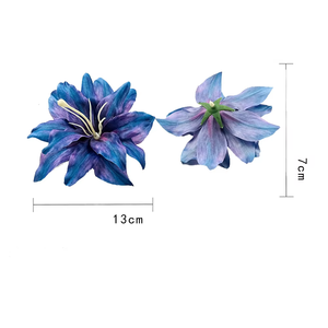 Sutra bunga <span class=keywords><strong>Lily</strong></span> cetak hiasan kepala kostum alat peraga bunga mengatur pernikahan Hari Valentine lorong bunga latar belakang dinding - Product Image 6