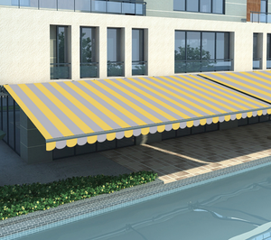 Ngoài Trời Không Thấm Nước Kích Thước Lớn 5 Mét Chiếu Khung Nhôm Cơ Giới Gấp Có Thể Thu Vào Mái Hiên - Product Image 4