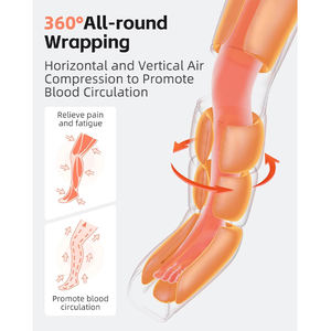 N 4 Airbags Healthpal 510K Sistem Pemulihan Udara Alat Pijat Kaki & Tungkai Sepatu Kompresi 36W Timer 20 Menit untuk Terapi Pijat - Product Image 4