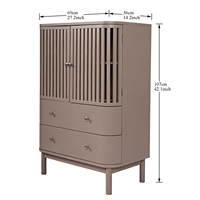 Buffet de rangement moderne en bois, 2 portes, 2 tiroirs, gain de place, grande capacité, meubles de maison pour salon, chambre à coucher, cuisine