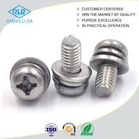 Fournisseur de fixations M3 M4 M6 M8 acier inoxydable tête cruciforme rondelle plate compteur évier tête Torx douille hexagonale combinaison boulon vis