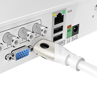 Câble Ultra Haute Vitesse 4K/8K Blanc 30AWG à Paire Torsadée avec Gaine PVC et Connecteurs Plaqués Or pour TV, Xbox, PS4, Moniteur