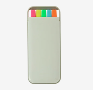 Coffret promotionnel de 5 surligneurs assortis, couleurs variées, marqueurs en vrac, logo personnalisé, fournitures de bureau, scolaires et artistiques, boîte cadeau - Product Image 3