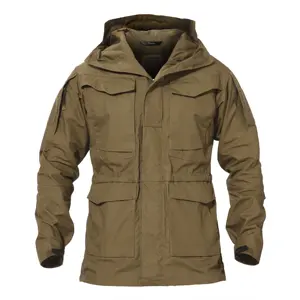 Chaqueta de combate m65 de tela de camuflaje para hombre, chaqueta impermeable para exteriores, para otoño