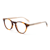 Monture optique en acétate fin polie à la main, monture de lunettes ovale en acétate à bordure complète, très vendue