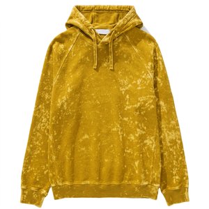 Pull-over personnalisé pour homme, style streetwear, coupe ajustée, col rond, poche imprimée en relief, en coton/fibre de bambou, délavé à l'acide, respirant, en tissu tricoté - Product Image 1