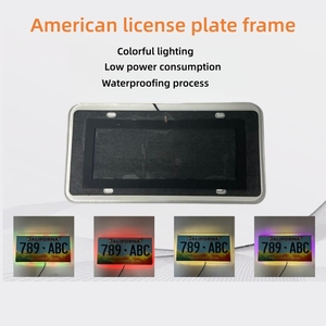 Luci Targa LED Multicolore con Effetto Halo Sequenziale Standard USA, Cornici Targa <span class=keywords><strong>per</strong></span> <span class=keywords><strong>Auto</strong></span>, Rimorchi, UTV, ATV, Camion, Camper - Product Image 4