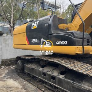 Excavatrice d'occasion à bas prix Cat329D2L du Japon, machine de terrassement de 29 tonnes, excavatrice d'occasion Cat 329D2L à vendre, couleur jaune - Product Image 5