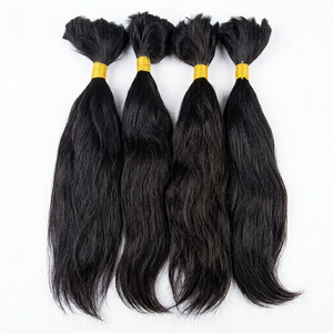 Cabello indio virgen a granel. Cabello humano indio natural a granel. Pelo superventas del sur de India. Textura natural trenzada - Product Image 1