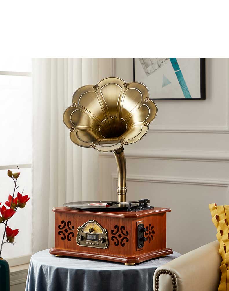 Gramophone Best Quality Sale Modern Turntable Vinyl Turntable Player Wooden Box Gramophone