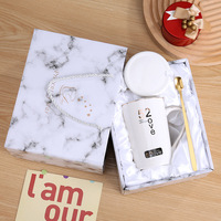 Ensemble de tasses à café en céramique jetables de 400 ml, logo personnalisé, noir et blanc, passe au lave-vaisselle et au micro-ondes, boîte cadeau minimaliste, maison, bureau