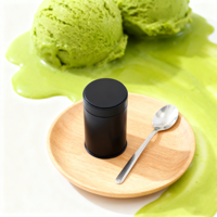 Boîte en fer blanc de qualité supérieure pour thé, café et matcha, ronde, 60*102mm, 80g 100g, en métal de qualité alimentaire, vente en gros