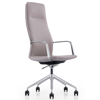 Chaise de bureau moderne inclinable en cuir PU confortable, cadre en alliage d'aluminium, design ergonomique réglable, garantie 5 ans