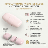 Rouleau de glace réutilisable pour le visage, massage froid pour le lifting et le raffermissement du visage, réduit les gonflements, apaise la peau des yeux/du visage - Utilisation à domicile, beauté