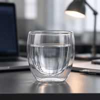 Lanterne transparente personnalisable avec logo, en verre borosilicate double couche anti-brûlure, vide, pour bougies d'aromathérapie DIY