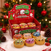 Entrepôt USA : Nouveauté Noël – Renne Squishy TPR 8,5 cm avec Paillettes – Cadeau Mystère pour le Bureau – Soulagement du Stress pour les Employés – Vente en Gros