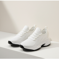 Chaussures de sport décontractées unisexes pour hommes, respirantes, à bout rond, avec une hauteur accrue de 10 cm, en maille invisible, tige en maille tricotée, semelle intérieure en EVA