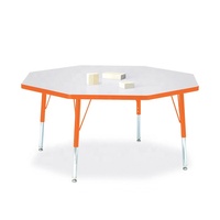 Mobilier scolaire Bureau d'étudiant Table d'activité octogonale réglable en stratifié