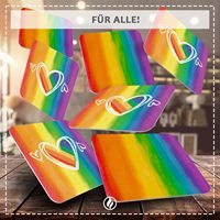 Arc-en-ciel 6 pièces LGBTQ tapis de bière accessoires fierté tapis de bière fierté drapeau sous-verres pour lunettes décor