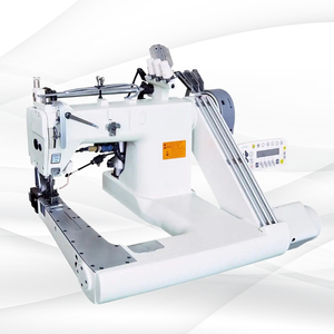 Overlock máy may công nghiệp với cổ tay cong vòng tay đôi & Ba kim cho áo sơ mi áo mưa denim lều - Product Image 4