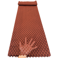 Dentelle jaune NI.AI avec pierres, nouveau tissu guipure uni, tissu soluble dans l'eau, tissu cupion pour robe de mariée pour femmes