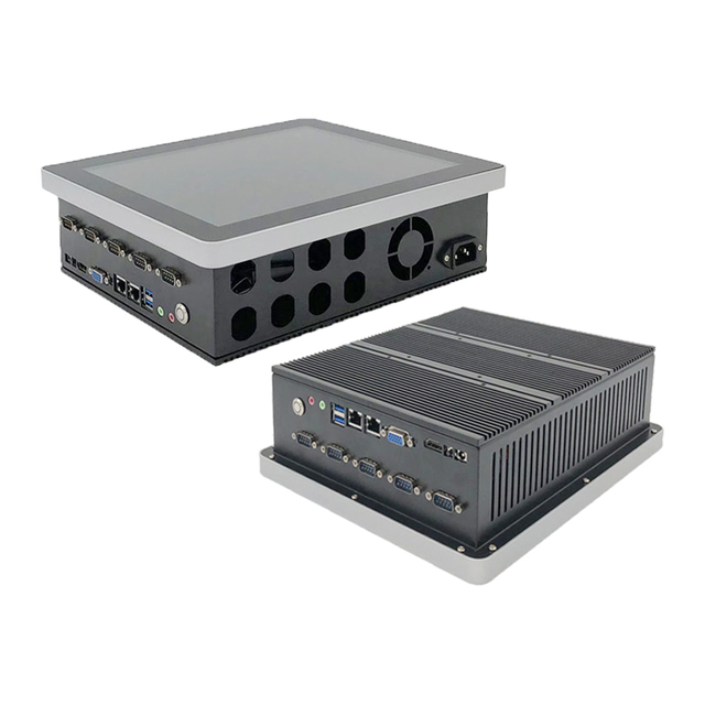 12 Inch Rugged Industrial IPS Screen Panel PC Capacitive Touchscreen AIO Computer With Dual LAN 5 COM Ports