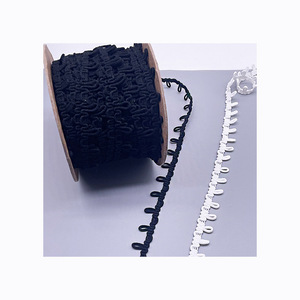 Chất lượng cao Trắng/Đen đàn hồi Bridal nút Loose Loop TRIM cho Dresses - Product Image 3