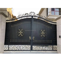 Gril de maison moderne de style européen conçoit une porte d'entrée en fer forgé pour le jardin