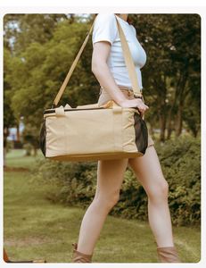 New Thermal Cooler Bag Portable Camping Anti-Collision Storage Picnic Tableware Bag Adjustable Shoulder Strap Picnic Tote Bag - Product Image 6