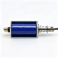 Electroimán de marco de empuje y tracción de carrera larga personalizado, solenoide de alta fuerza DC12V 24V 48V para automatización industrial