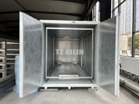 Four de cuisson à poudrage industriel Ailin personnalisé, à chauffage gaz/électrique, pour cabines de peinture, avec chariot à haute productivité et support en aluminium