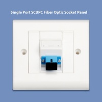 Port Tunggal/Ganda 24 Core SC/LC/FC/ST untuk Penggunaan Pusat Data 4G, Faceplate Serat Optik Single Mode Multi-Mode Tipe 86