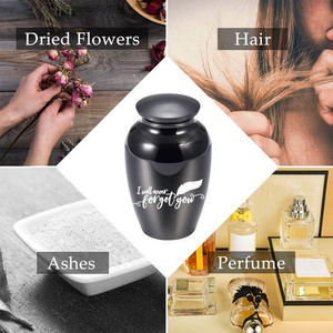 Piccola urna di cremazione adorabili urne ricordo per cenere Mini vaso commemorativo funerario per ceneri di animali domestici umani-non ti scordar mai - Product Image 6