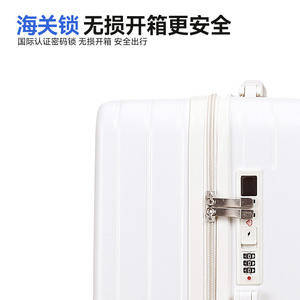 Valise de grande capacité de 26 pouces avec serrure à combinaison, fermeture à glissière, roues pivotantes à 360 degrés, valise de voyage unisexe - Product Image 3