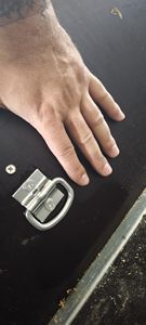 Nouveau lot de 4 anneaux en <span class=keywords><strong>D</strong></span> robustes, attaches <span class=keywords><strong>d</strong></span>'ancrage en acier galvanisé, anneaux de fixation pour cargaison, vis de montage, charge maximale de 3500 lb - Product Image 6