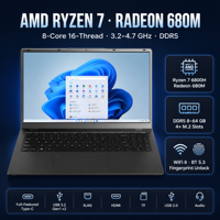 Ordinateurs portables NUC R215 15,6 pouces IPS FHD Ryzen 7 6800H DDR5 64 Go M.2 4 To Radeon 680M Windows 11 OEM 4 emplacements WiFi Professionnel