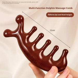 Peines de madera personalizados de cinco dedos para masaje, peine de madera para masaje de meridianos, peine de madera de sándalo natural de dientes anchos - Product Image 6