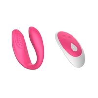 Vibrateur de culotte portable pour couple, télécommande, 10 fréquences, double stimulation, stimulateur du point G et du clitoris, forme en U, étanche IPX6