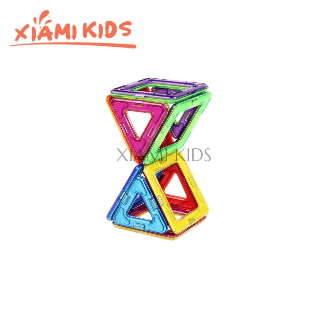 XIAMIKIDS 미니 빌딩 타일 자석 타일 마그네틱 빌딩 블록 세트 어린이를위한 3D 모델 장난감