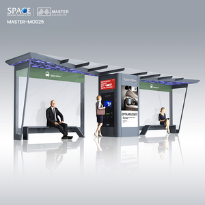 Hiện đại Glass xe buýt nơi trú ẩn với hộp đèn cho thành phố đường phố Quá Cảnh quảng cáo - Product Image 5