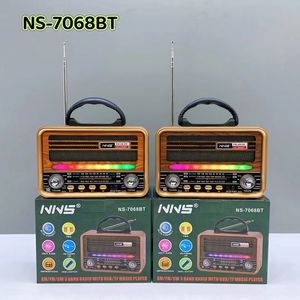 วิทยุย้อนยุคแบบชาร์จไฟได้วิทยุ AM FM SW 3แบนด์วิทยุแบบพกพาแบบย้อนยุคพร้อมลำโพงไฟ RGB แบบ USB TF USB สำหรับบ้านกลางแจ้ง - Product Image 2