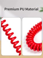 Ukalun kabel Data pengisi daya USB Tipe C, kabel Data ganda 4 in 1 3A 60W 1.5 Meter untuk iPhone dengan 90 derajat untuk bermain game mobil