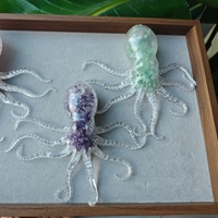 Artisanat en Cristal Naturel : Animaux en Améthyste, Tortues Bébé en Quartz Rose Poli, Jouets Squishies pour la Guérison, Cadeau et Décoration