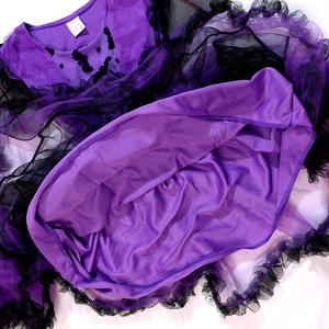 女の子のためのハロウィーン魔女衣装レトロなデザイン役割のためのゴシックが含まれていますクリスマスTVドレススカートフード付きトップマント - Product Image 6