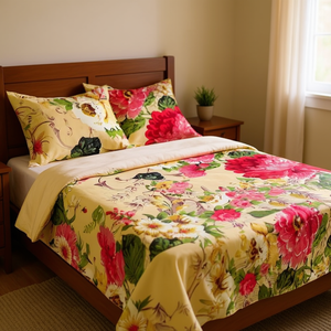 Juego de Sábanas de Microfibra Yamel, Tamaño Individual, Diseño Floral, 1800 Hilos, Juego de Ropa de Cama para el Hogar - Product Image 2