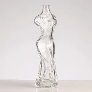 Criatividade de fábrica, garrafa de vidro de vodka feminina 500ml, vinho tinto