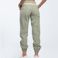 Nouveautés 2026 – Pantalon cargo taille mi-haute pour femme avec cordon de serrage, motif uni, en tissu polaire, décontracté, longueur intégrale, pour l'hiver
