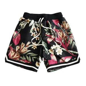 OEM men pants floral drop crotch short