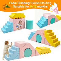 All for Dreams Factory – Blocs d'escalade en mousse pour bébés, équipement de jeu d'intérieur, toboggan pour enfants, piscine à balles, jouet d'entraînement sensoriel, 0-3 ans, 6 pièces